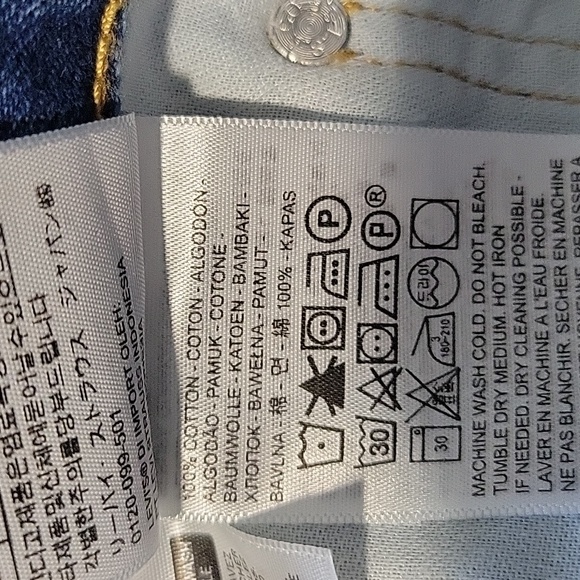 Levi's Mens 505 Stonewash Blue Regular Fit Straight Leg Denim Jeans 32 x 29 - Picture 11 of 14